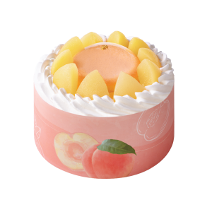 Japanese Peach Cream Cake(0.7lb) | Saint Honore Cake Shop